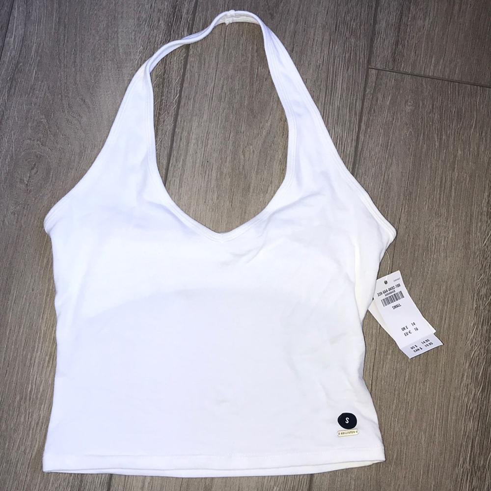 hollister halter top white size small